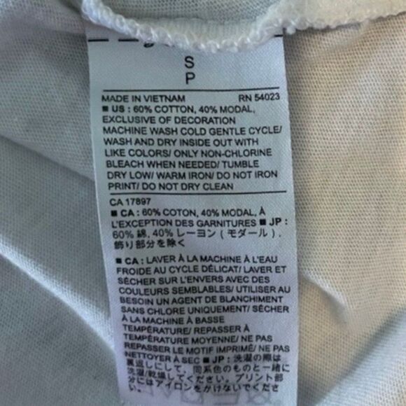 Banana Republic Pineapple Graphic Tee White Green Orange Knit Short Sleeve S - Picture 6 of 6